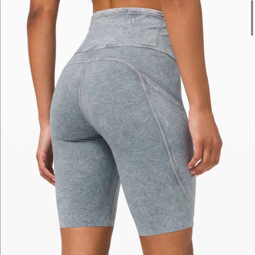 NEW Ice Wash Lululemon Fast and Free 10” Biker Shorts